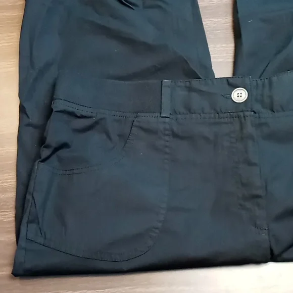 Studio Works Black Capri Pants w Leg Tie Hem Size 18 NWT - Picture 3 of 6